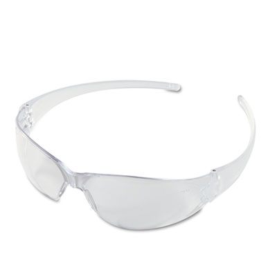 Crews Checkmate Wraparound Safety Glasses, CLR Polycarbonate Frame, Coated Clear Lens CK110 CRWCK110 135-CK110