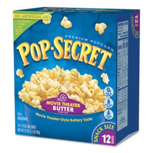Pop Secret Microwave Popcorn, Movie Theatre Butter, 1.75 oz Bags, 10/Box DFD28783 28783