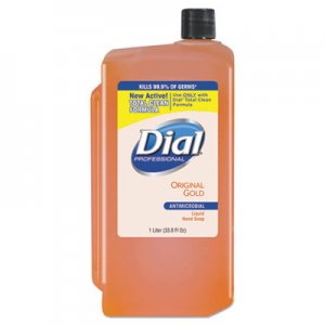 Dial Professional Gold Antimicrobial Liquid Hand Soap, Floral, 1000 mL Refill, 8/Carton DIA84019 84019