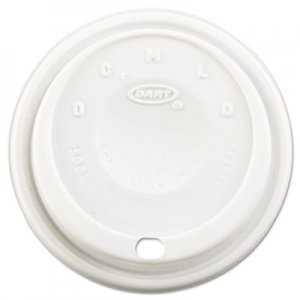 Dart Cappuccino Dome Sipper Lids, Fits 12-24oz Cups, White, 1000/Carton DCC16EL DCC 16EL
