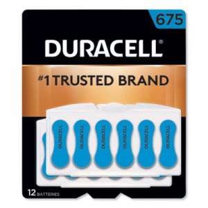 Duracell Button Cell Hearing Aid Battery #675, 12/Pk DURDA675B12ZMR0 DA675B12