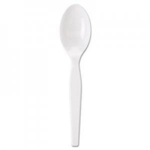 Dixie Individually Wrapped Polystyrene Cutlery, Teaspoons, White, 1000/Carton DXETM23C7 TM23C7