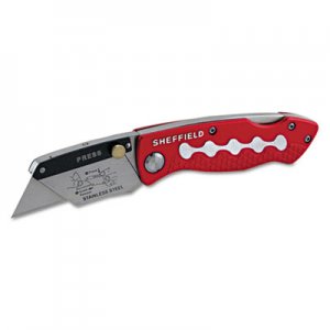 Great Neck Sheffield Lockback Knife, 1 Utility Blade, Red GNS58113 58113
