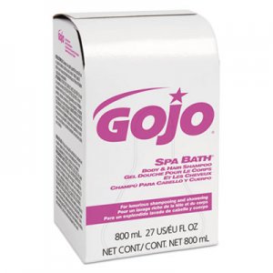 GOJO Spa Bath Body and Hair Shampoo, Pleasant, 800mL Bag-in-Box Refill, 12/Carton GOJ915212 9152-12