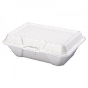 Genpak Foam Carryout Containers, 9 1/5 x 6 1/2 x 3, White, 100/Bag, 2 Bags/Carton GNP20500
