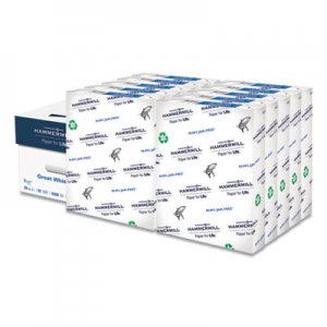 Hammermill Great White 100 Recycled Paper, 20lb, Letter, White, 500/RM, 10 RM/CT HAM86790 86790