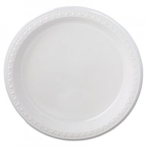 Chinet Heavyweight Plastic Plates, 9" Diameter, White, 125/Pack, 4 Packs/CT HUH81209 81209