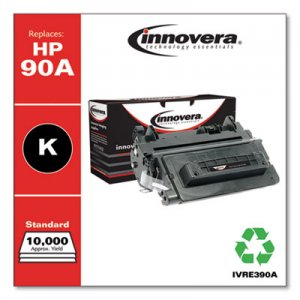 Innovera Remanufactured CE390A (90A) Toner, Black IVRE390A