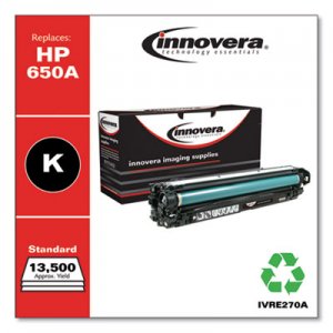 Innovera Remanufactured CE270A (650A) Toner, Black IVRE270A