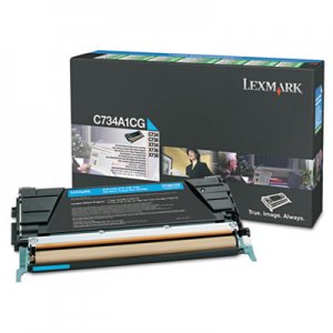 Lexmark X746A1CG Toner, 7000 Page-Yield, Cyan LEXX746A1CG X746A1CG