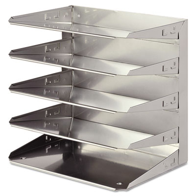 SteelMaster Soho Horizontal Organizer, Letter, Five Tier, Steel, Silver MMF26425L050 26425L050