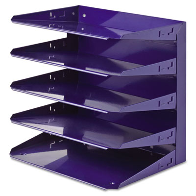 SteelMaster Soho Horizontal Organizer, Letter, Five Tier, Steel, Blue MMF26425L008 26425L008