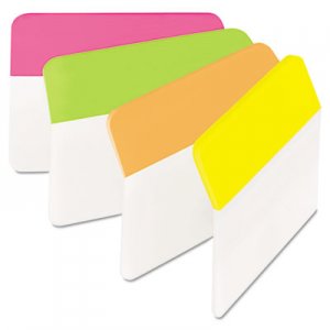 Post-it Tabs Angled Tabs, 2 x 1 1/2, Solid, Assorted Brights, 24/Pack MMM686APLOY 686A-PLOY