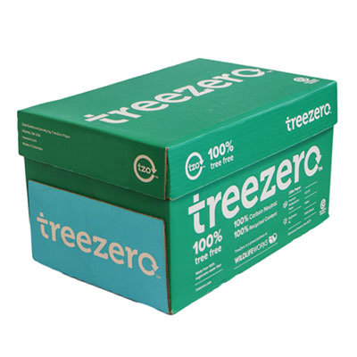 TreeZero Tree-Free Copy Paper, 20-lb., 8 1/2 x 11, 5000 Sheets/Carton TPPTFLTR10 TFLTR-P100-1