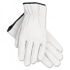 MCR Safety Grain Goatskin Driver Gloves, White, Large, 12 Pairs MPG3601L 3601L