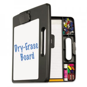 Officemate Portable Dry Erase Clipboard Case, 4 Compartments, 1/2" Capacity, Charcoal OIC83382 83382