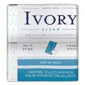 Ivory Bar Soap, Original Scent, 4 oz, 4/Pack, 18 Packs/Carton PGC82757 82757
