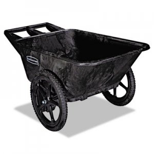 Rubbermaid Commercial Big Wheel Agriculture Cart, 300-lb Cap, 32-3/4 x 58 x 28-1/4, Black RCP5642BLA