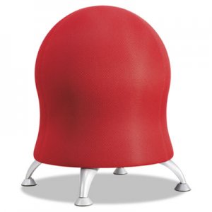 Safco Zenergy Ball Chair, 22 1/2" Diameter x 23" High, Crimson/Silver SAF4750CI 4750CI
