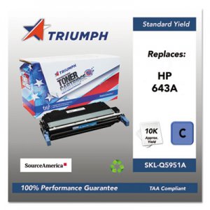 Triumph 751000NSH0284 Remanufactured Q5951A (643A) Toner, Cyan SKLQ5951A SKL-Q5951A