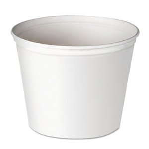 Dart Double Wrapped Paper Bucket, Waxed, White, 165oz, 100/Carton SCC10T3U 10T3-N0199