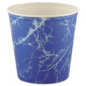 Dart Double Wrapped Paper Bucket, Waxed, Blue Marble, 165oz, 100/Carton SCC10T3M SCC 10T3-00069
