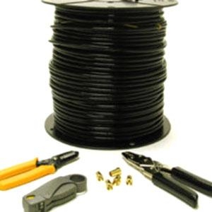 C2G 500ft RG6 Dual Shield Coaxial Cable Installation Kit 29833