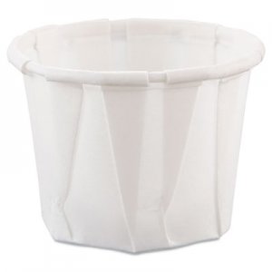 Dart Paper Portion Cups, .75oz, White, 250/Bag, 20 Bags/Carton SCC075 SCC 075