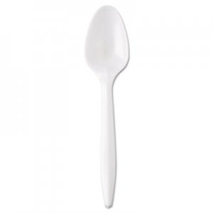 GEN Wrapped Cutlery, 5 7/8" Teaspoon, Mediumweight, White, 1000/Carton GENMWSIW