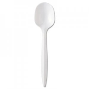 GEN Medium-Weight Cutlery, Soup Spoon, White, 1000/Carton GENPPSS