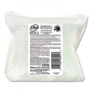 Dial Professional Basics Liquid Soap, Fresh Floral, 800 ml Flex Pack, 12/Carton DIA06045 06045