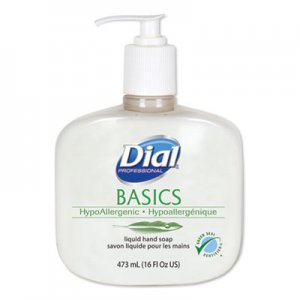 Dial Professional Basics Liquid Hand Soap, Fresh Floral, 16 oz Pump, 12/Carton DIA06044 DIA 06044
