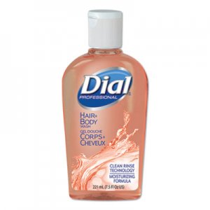 Dial Professional Body & Hair Care, Peach Scent, 7.5 oz Flip-Cap Bottle, 24/Carton DIA04014 04014