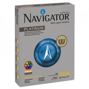 Navigator Platinum Paper, 99 Brightness, 32lb, 8-1/2 x 11, White, 250/Pack SNANPL1132PK NPL1132