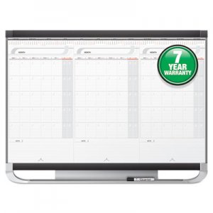 Quartet Prestige 2 Total Erase 3-Month Calendar, 36 x 24, White, Graphite Frame QRTCMP32P2 CMP32P2