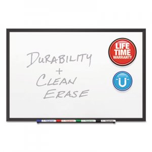 Quartet Classic Porcelain Magnetic Whiteboard, 96 x 48, Black Aluminum Frame QRT2548B 2548B