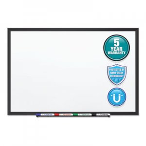 Quartet Classic Series Nano-Clean Dry Erase Board, 36 x 24, Black Aluminum Frame QRTSM533B SM533B
