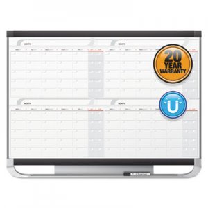 Quartet Prestige 2 Total Erase 4-Month Calendar, 48 x 36, Graphite Color Frame QRT4MCP43P2 4MCP43P2