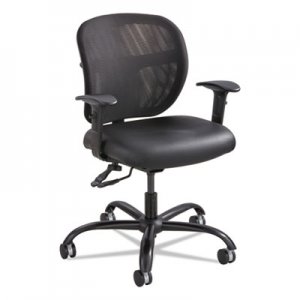 Safco Vue Intensive Use Mesh Task Chair, Vinyl Seat, Black SAF3397BV 3397BV