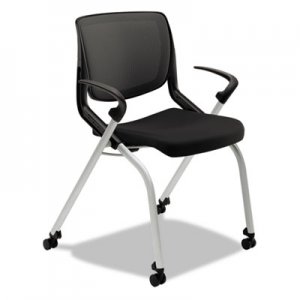 HON Motivate Seating Nesting/Stacking Flex-Back Chair, Black/Onyx/Platinum HONMN212ONCU10 HMN2.F.A.IM.ON.CU10.PLAT