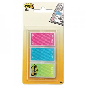 Post-it Flags Study Memo Page Flags with Message, Assorted Bright Colors, 1", 60/Set MMM680STUDY 680-STUDY