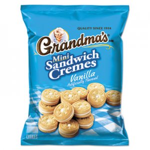 Grandma's Mini Vanilla Creme Sandwich Cookies, 3.71 oz, 24/Carton LAY45095 028400450959