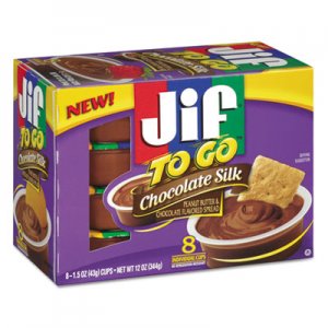 Jif To Go Spreads, Chocolate Silk, 1.5 oz Cup, 8/Box SMU24112 5150024112