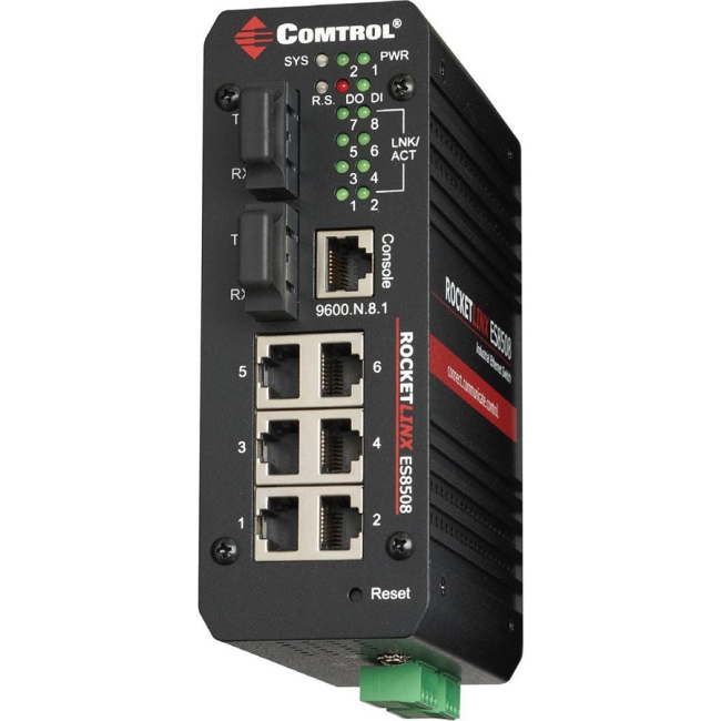 Comtrol RocketLinx ES8508F-XT Single-Mode Switch 32011-1 ES8508F-S-XT