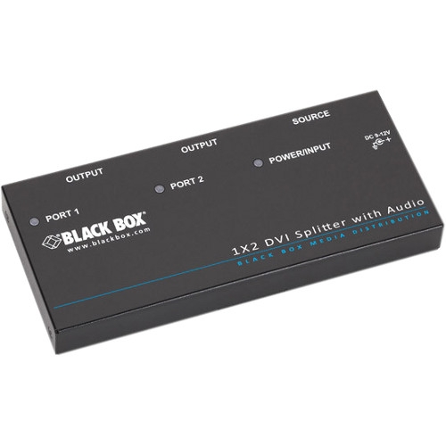 Black Box DVI-D Splitter with Audio and HDCP, 1 x 2 AVSP-DVI1X2
