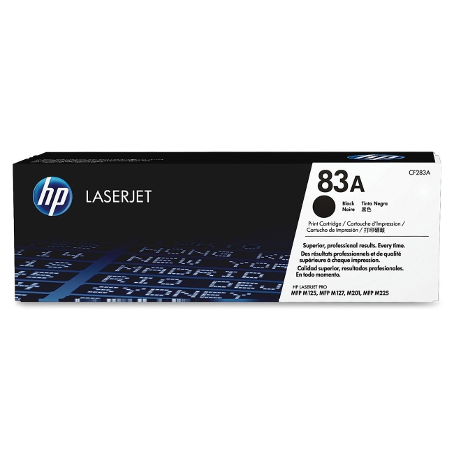 HP Black Original LaserJet Toner Cartridge CF283A 83A