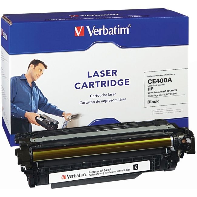 Verbatim HP CE400A Remanufactured Black Toner Cartridge 98464