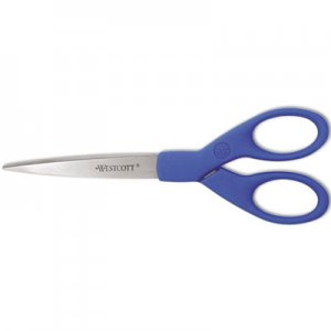 Westcott Preferred Line Stainless Steel Scissors, 7" Long, Blue ACM44217 44217