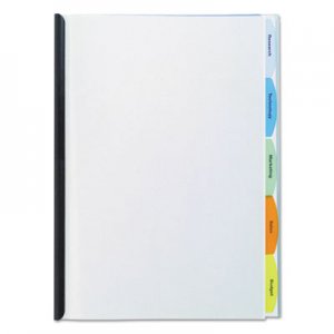 GBC Polypropylene View-Tab Report Cover, Binding Bar, Letter, Holds 20 Pages, Clear GBC55766 W55766
