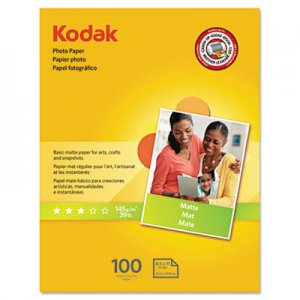 Kodak Photo Paper, Matte, 7 mil, 8-1/2 x 11, 100 Sheets/Pack KOD8318164 8318164